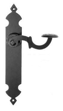 JUEGO MANIVELA PLACA FORJA LISA 13/05 NEGRO