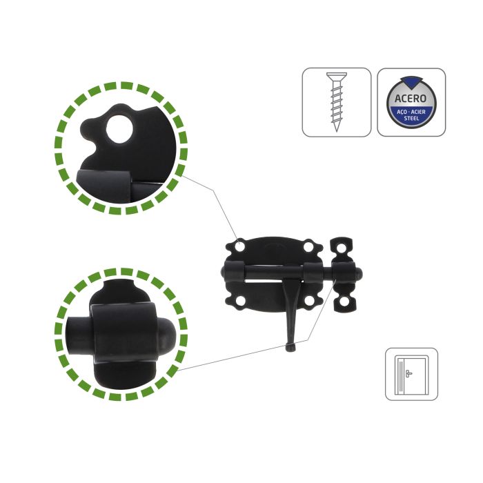 PASADOR MOD.484 50MM NEGRO