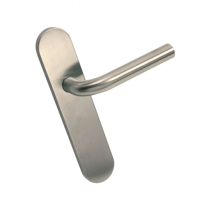 JUEGO MANIVELA PLACA 6123 NEON ACERO INOXIDABLE