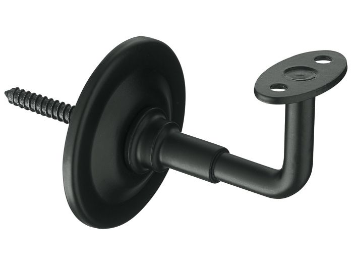 SOPORTE PASAMANO PLANO NEGRO MATE