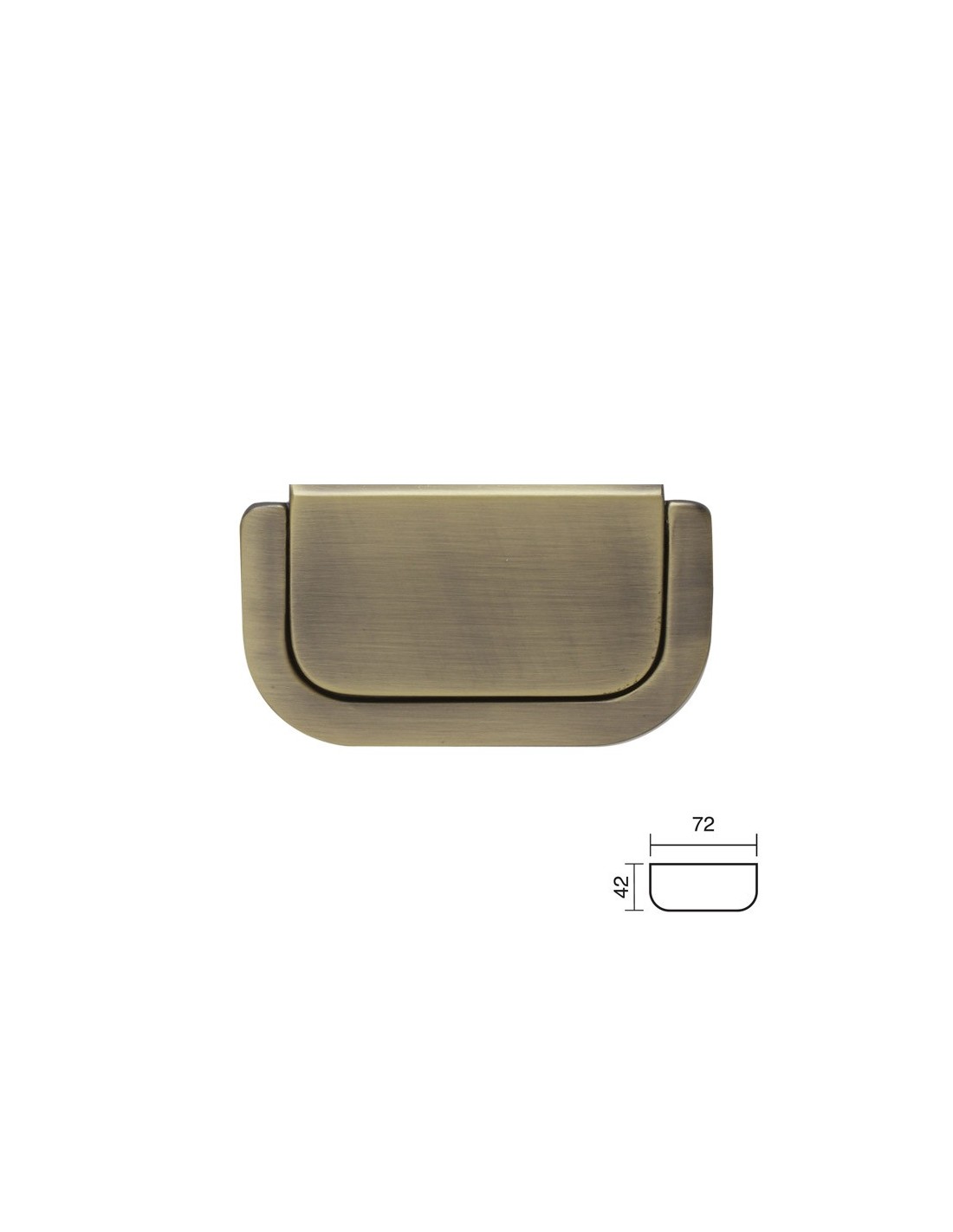 TIRADOR ASA CAJONERA MOD.880 72X42MM CUERO