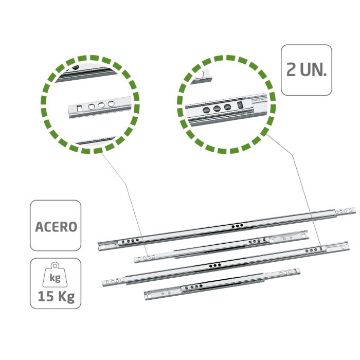 JUEGO GUIA MD25 374X17 MM