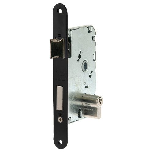 CERRADURA EJE 47MM NEGRA C/REDONDO