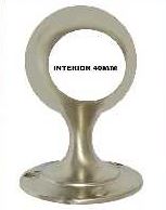 SOPORTE PASAMANO PASANTE 40MM LATON NIQUEL SATINAD