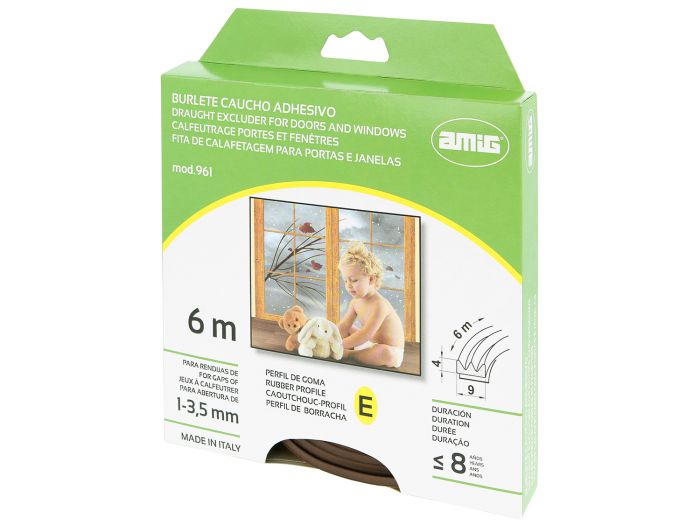 BURLETE ADHESIVO MD 961 MARRON