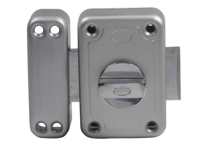 CERRADURA SOBREPONER 80 ESMALTADA PLATA