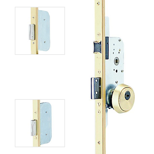 CERRADURA 3 PUNTOS 50/70 PLATA C/L 40MM ES/CERRADO