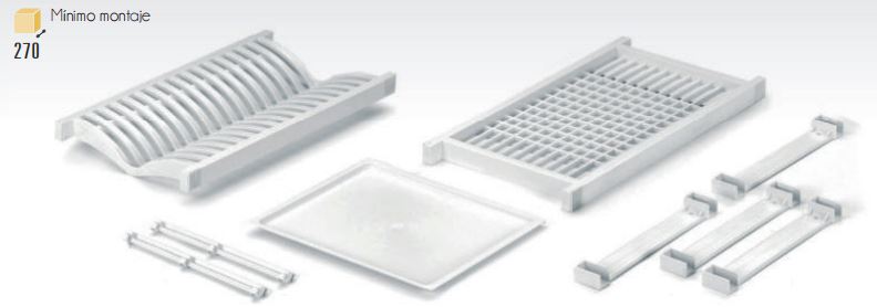 JUEGO ESCURREPLATO PVC MOD.50 BLANCO