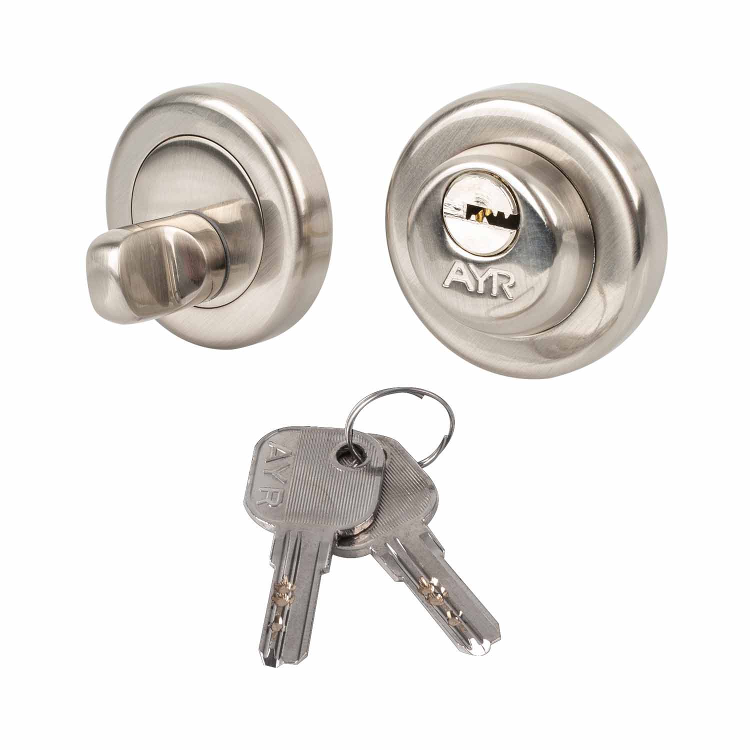 KIT CERRADURA 103-37 LLAVE+CONDENA NIQUEL SATINADO