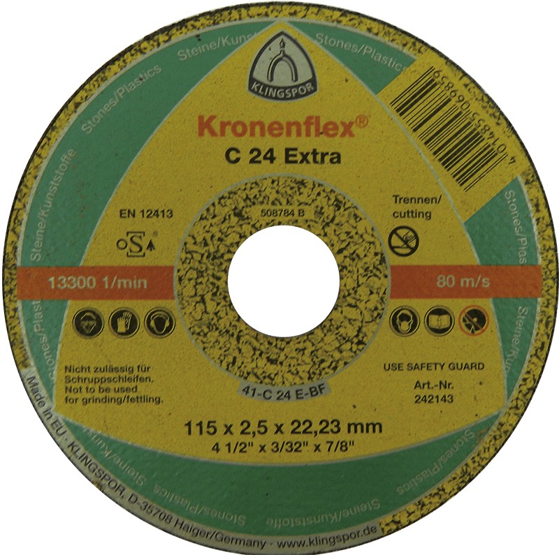 DISCO CORTE PIEDRA /HORMIGON 230X3X22.23 REF 18900