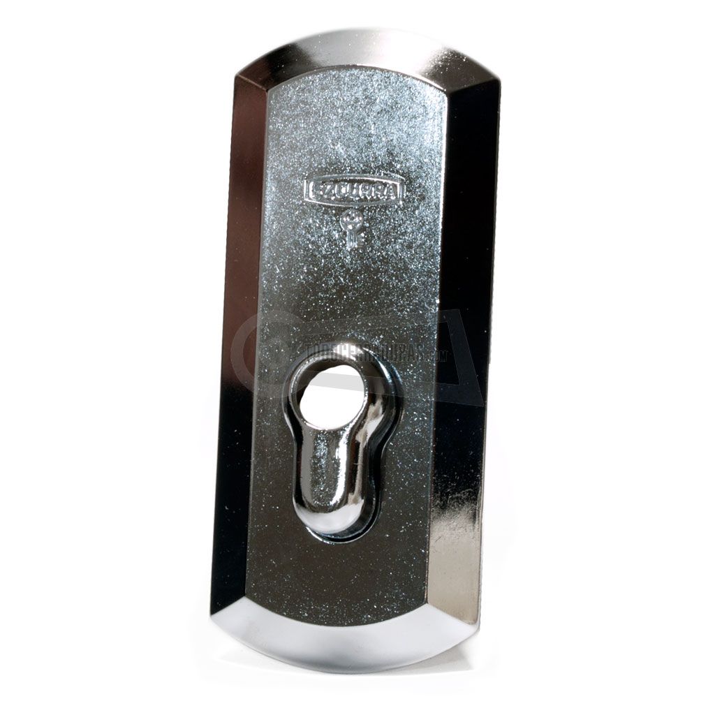 ESCUDO SEGURIDAD 424-P PLATA 130X55MM