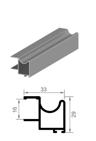 TIRADOR REF FO 145.M.MR MELAMINA BARNIZABLE 270MTS