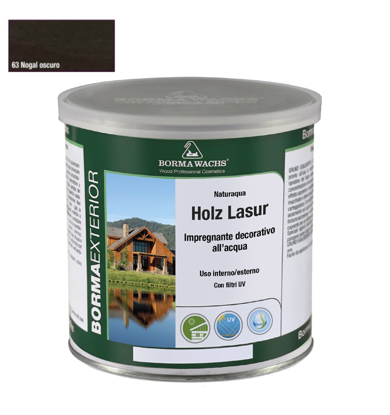 LASUR AGUA NOGAL OSCURO 63 DE 750 GRAMO