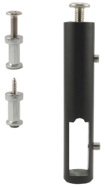 SOPORTE CENTRAL CUADRADO NEGRO MATE