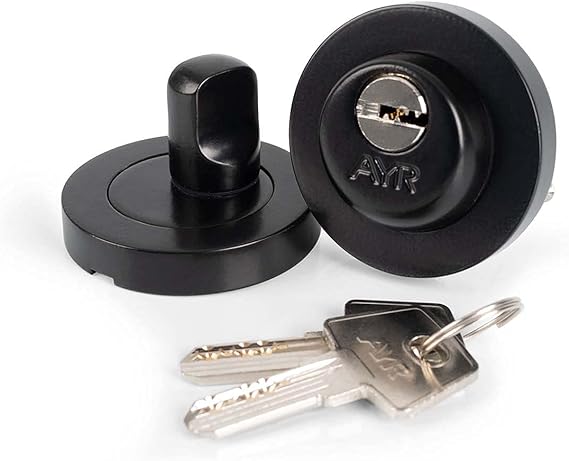 KIT CERRADURA 103-37 LLAVE+CONDENA NEGRO