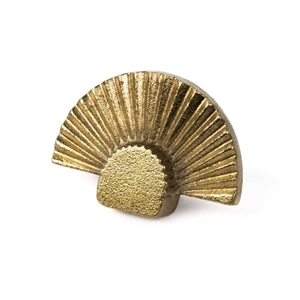 TIRADOR POMO ABANICO LATON BRILLO 512LT