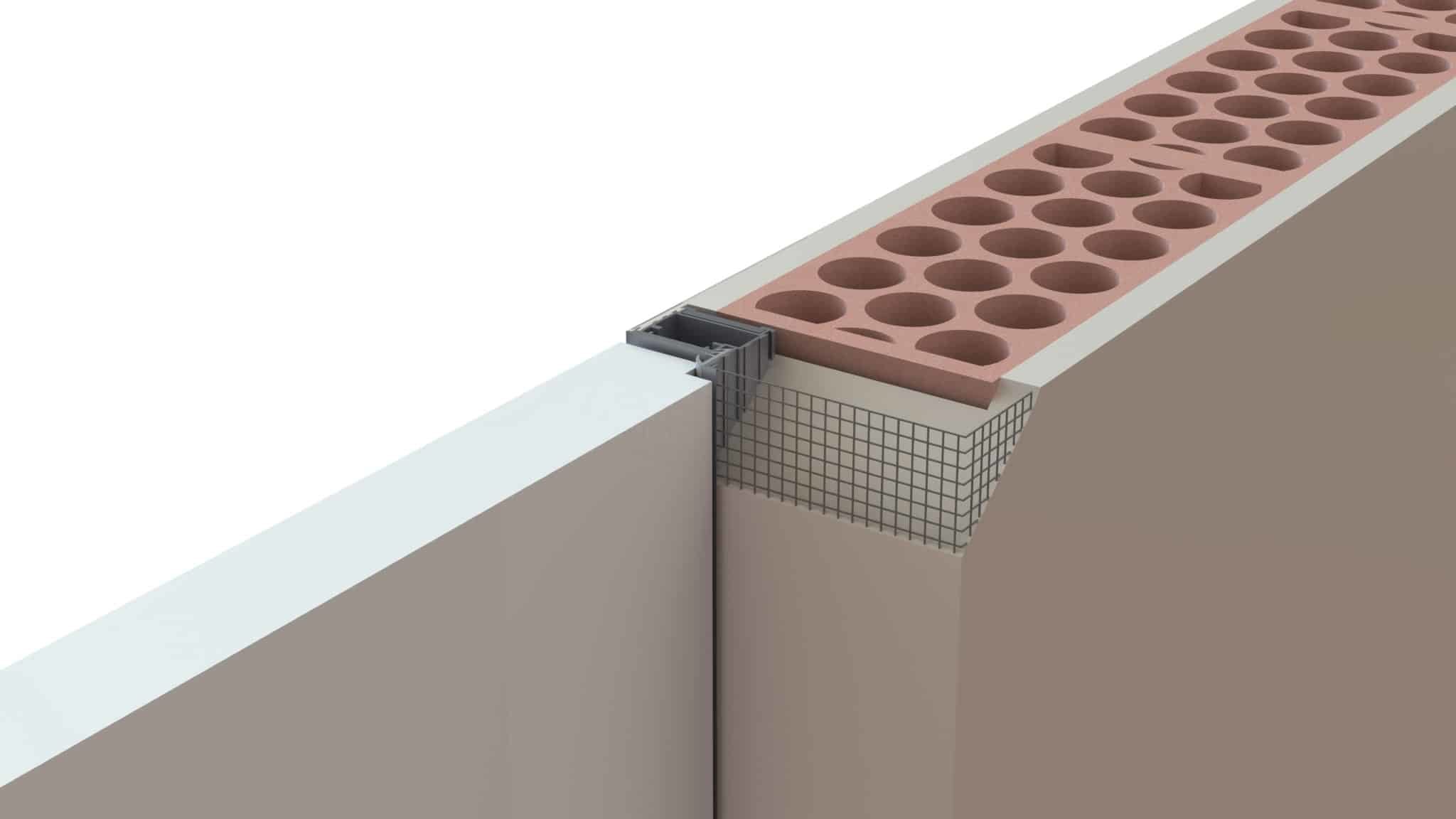 MARCO HIDDEN60 BLANCO HOJA 2600X725 IZQ DE 105MM