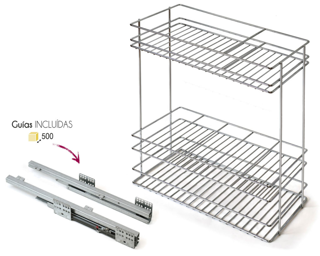 BOTELLERO MOD.300MM ALTURA 800MM CROMO