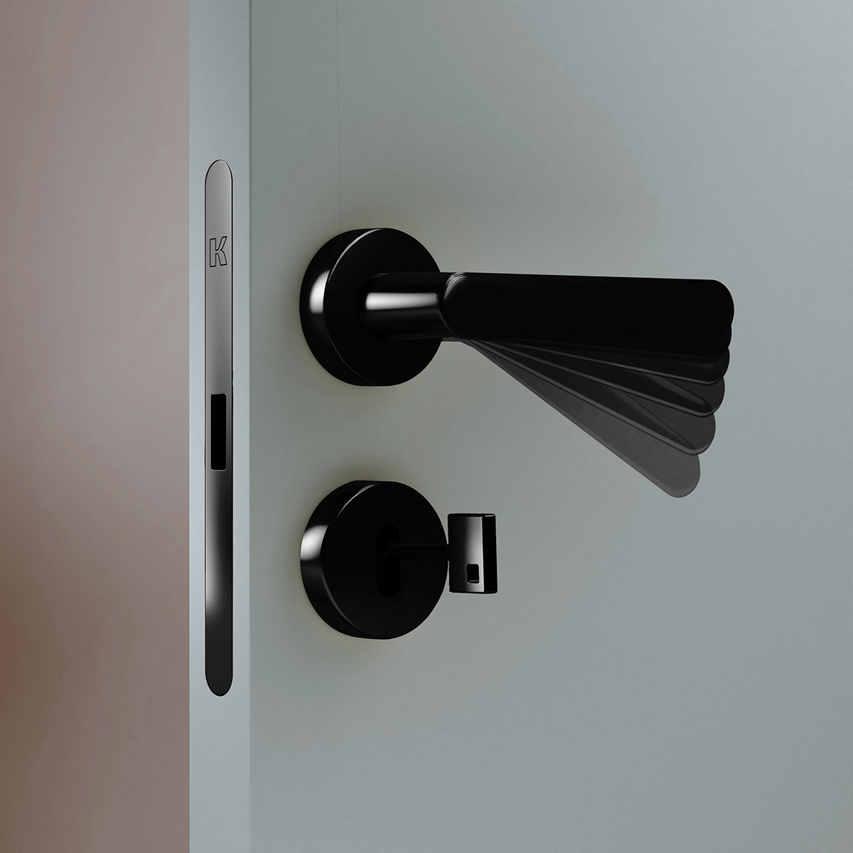 PICAPORTE CONDENA SPINOFF 50MM NEGRO