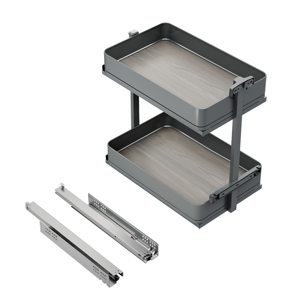 CARRO EXTRAIBLE C/SOFT M-400 H-700 ANTRACITA