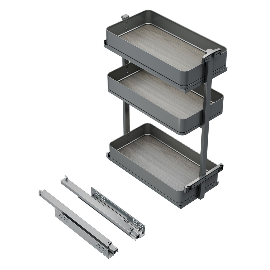 CARRO EXTRAIBLE C/SOFT M-300 H-800 ANTRACITA